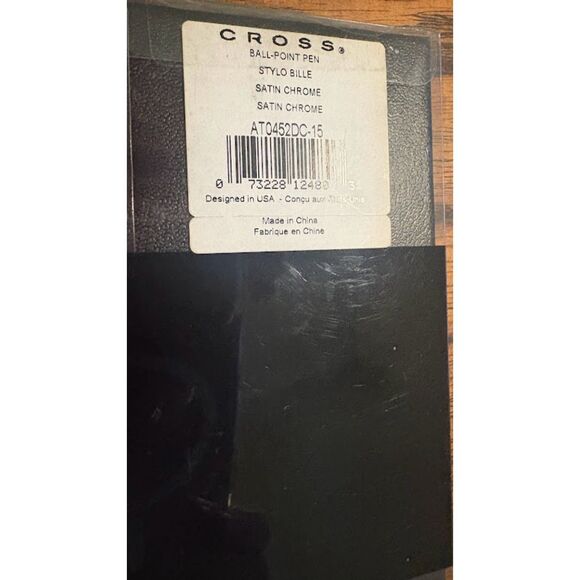 NIB Cross Ballpoint Pen Silver Satin Chrome Gift Boxed New Sealed Never Opened - Picture 2 of 3